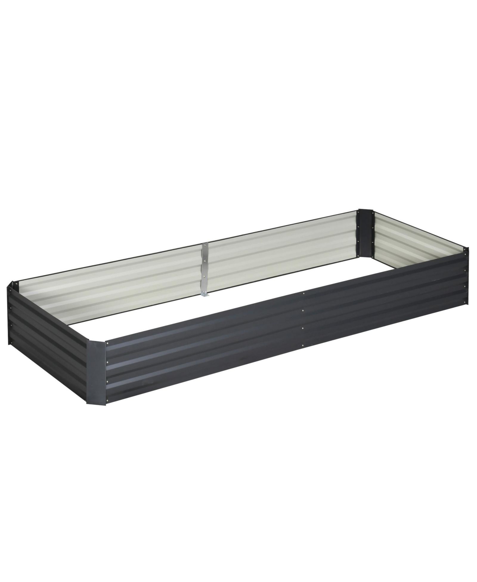 Металлический ящик для растений Outsunny Galvanized Raised Garden Bed Easy Quick Setup