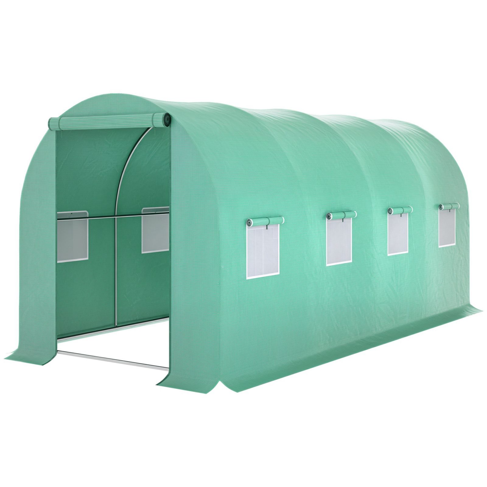 Теплица Outsunny Large 15' x 7', Hoop Hot House, Zipper Door