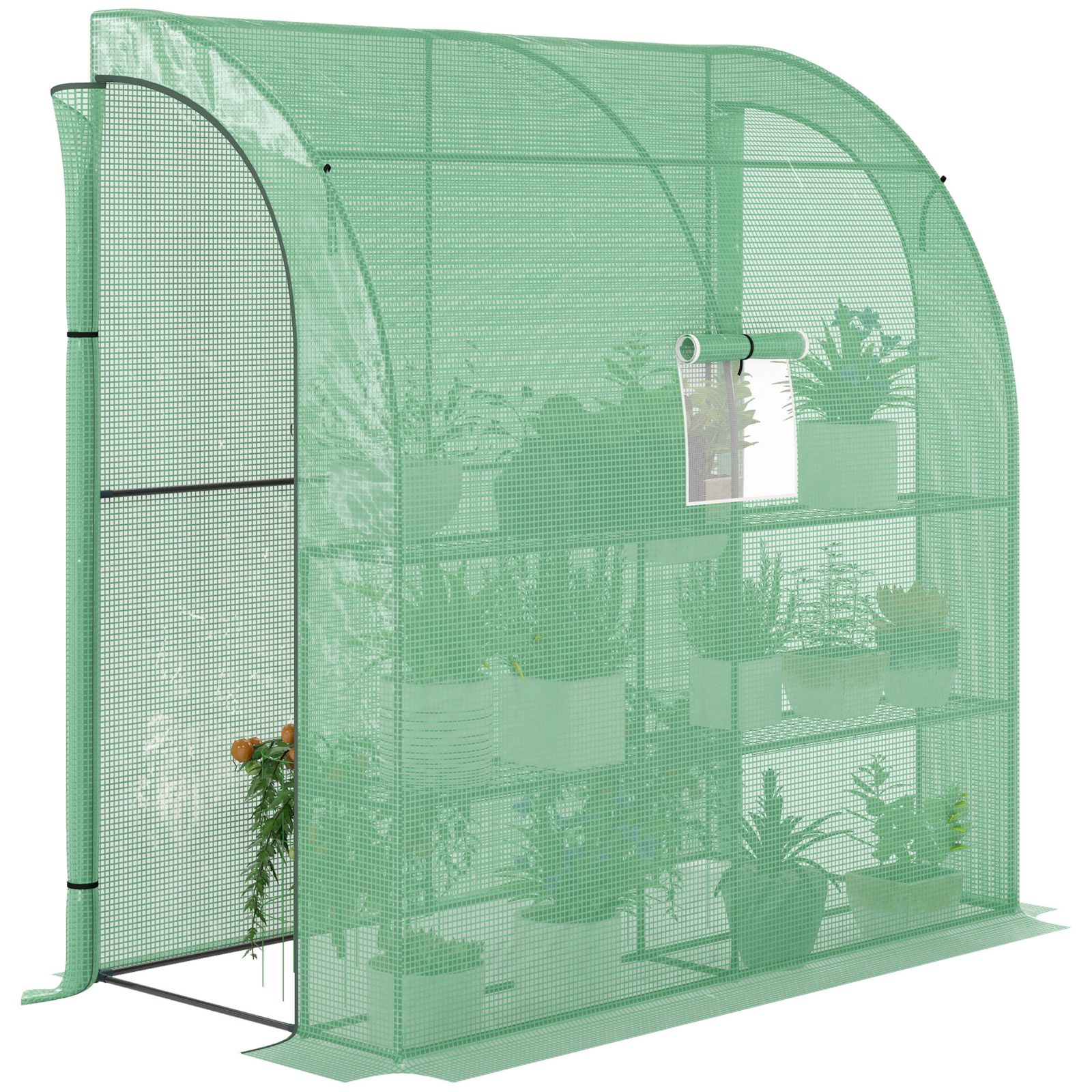 Outsunny 7' x 3' x 7' Plant Garden house with Window,