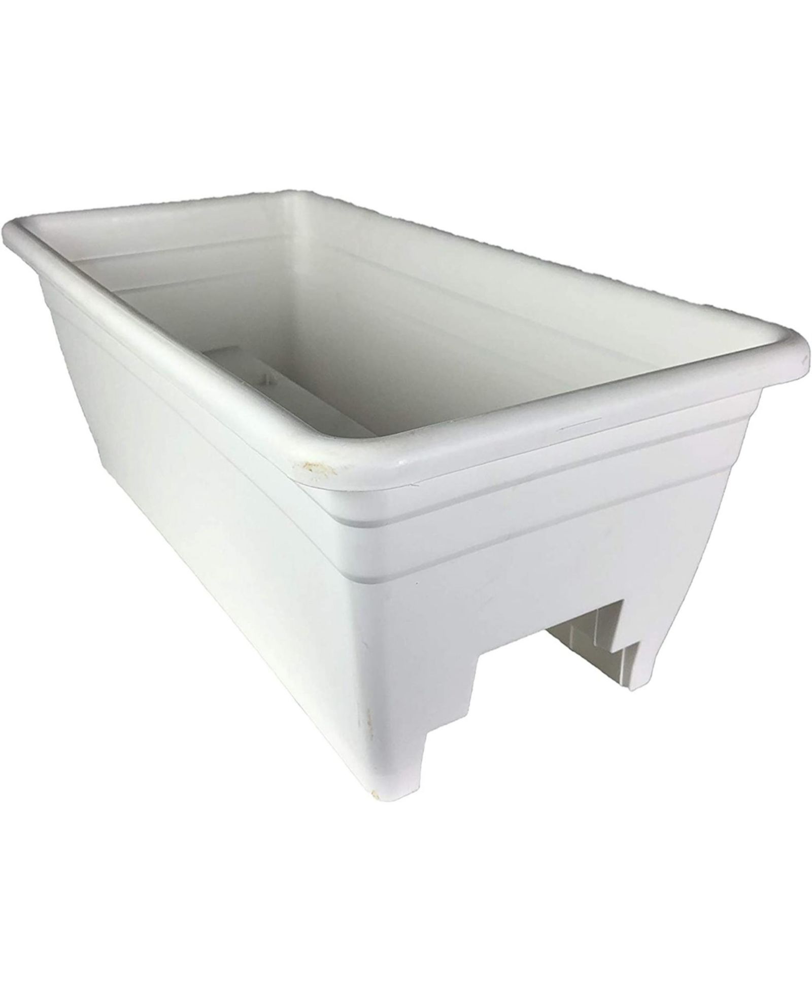 The HC Companies SPX24DB0A1 Deck Rail Box Planter White 24 Inch