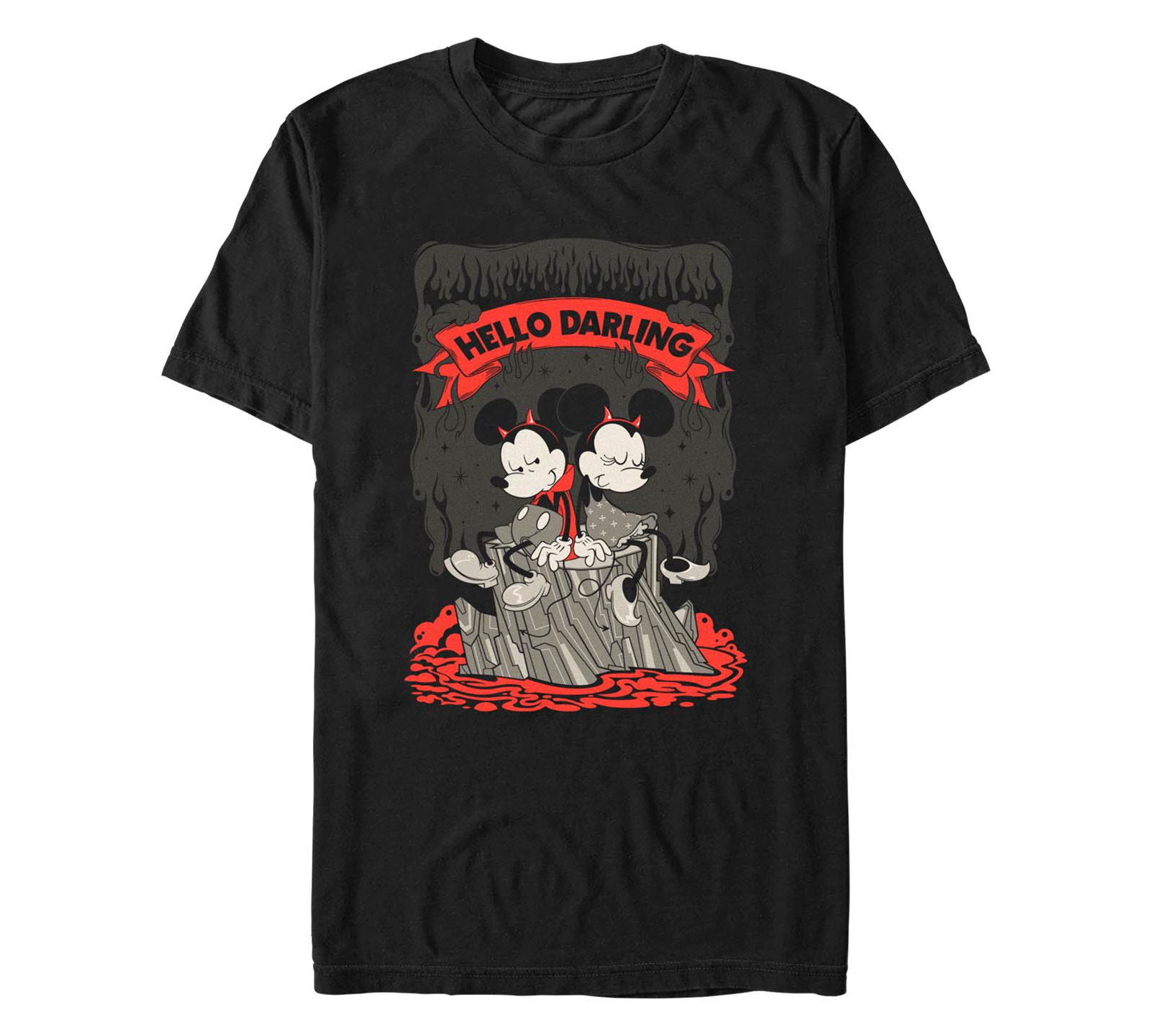 Fifth Sun Men's Mickey Classic Hello Darling Short Sleeves T-shirt