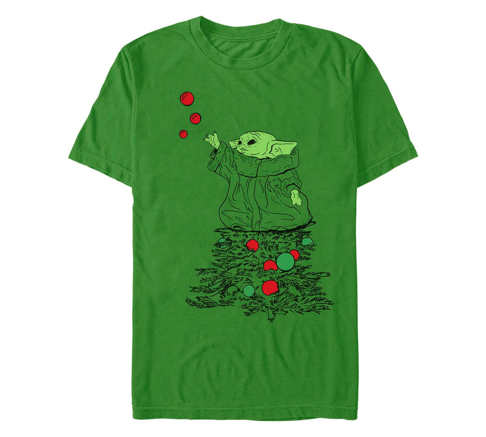 Fifth Sun Men's Star Wars Mandalorian Grogu Tree Short Sleeves T-shirt