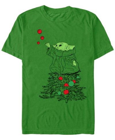 Fifth Sun Men's Star Wars Mandalorian Grogu Tree Short Sleeves T-shirt