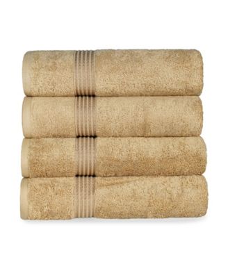 Superior Solid Quick Drying 100% Egyptian Cotton 4-Pc Bath Towel Set