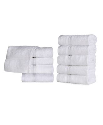Superior Solid Quick Drying 100% Egyptian Cotton 10-Pc Washcloth Set