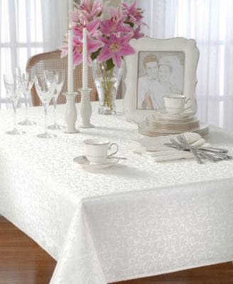 Lenox Opal Innocence Tablecloth, 84" x 60"