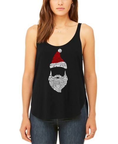 Женский топ LA Pop Art Santa Claus Premium Word Art Flowy Tank Top