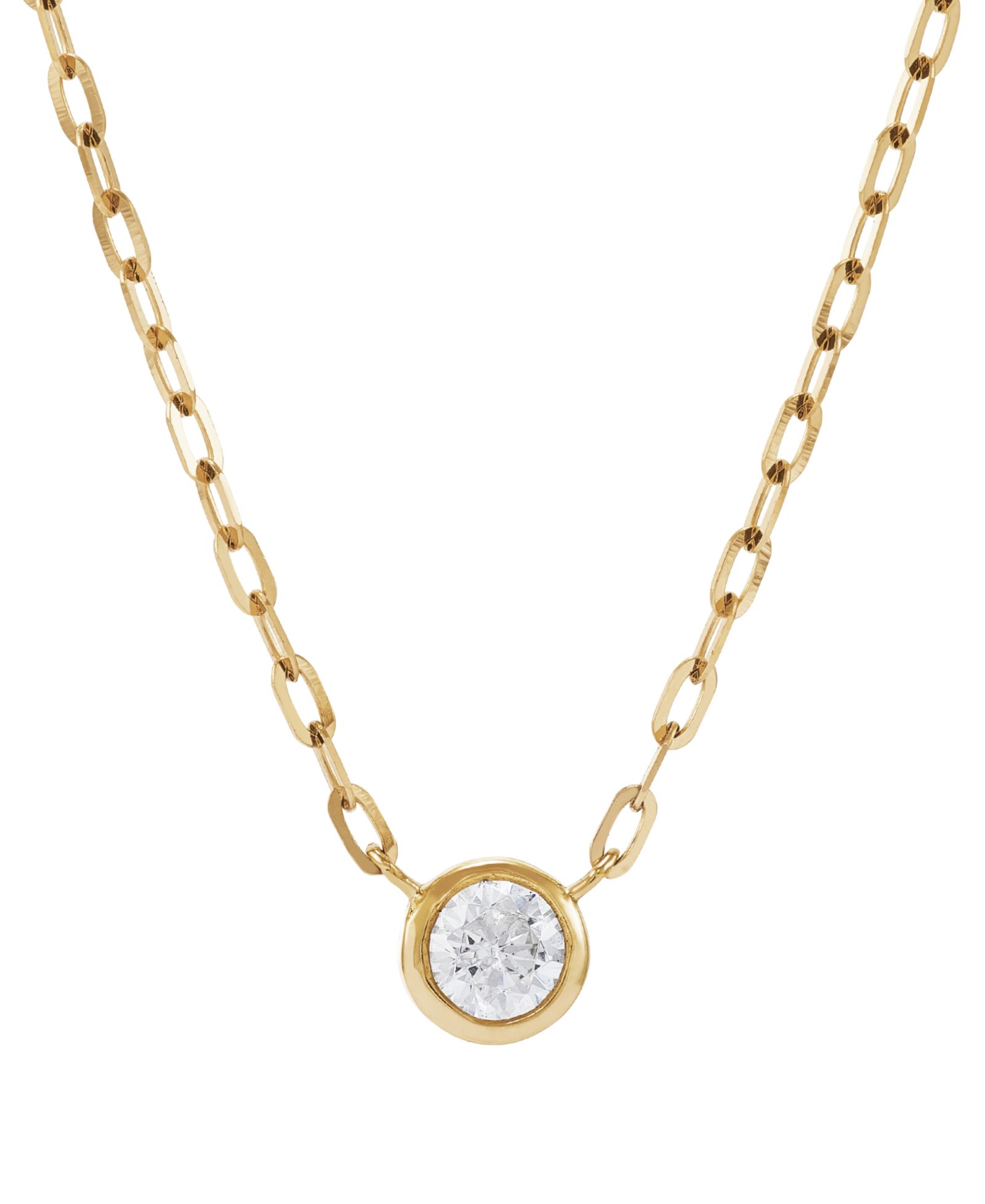 Подвеска Diamond Bezel Solitaire (1/4 ct. t.w.) в 14k Gold, 16" + 2" extender