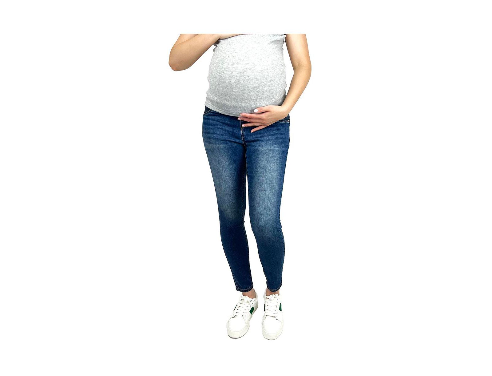 Indigo Poppy Maternity Lifter Skinny with Side Elastics Jeans