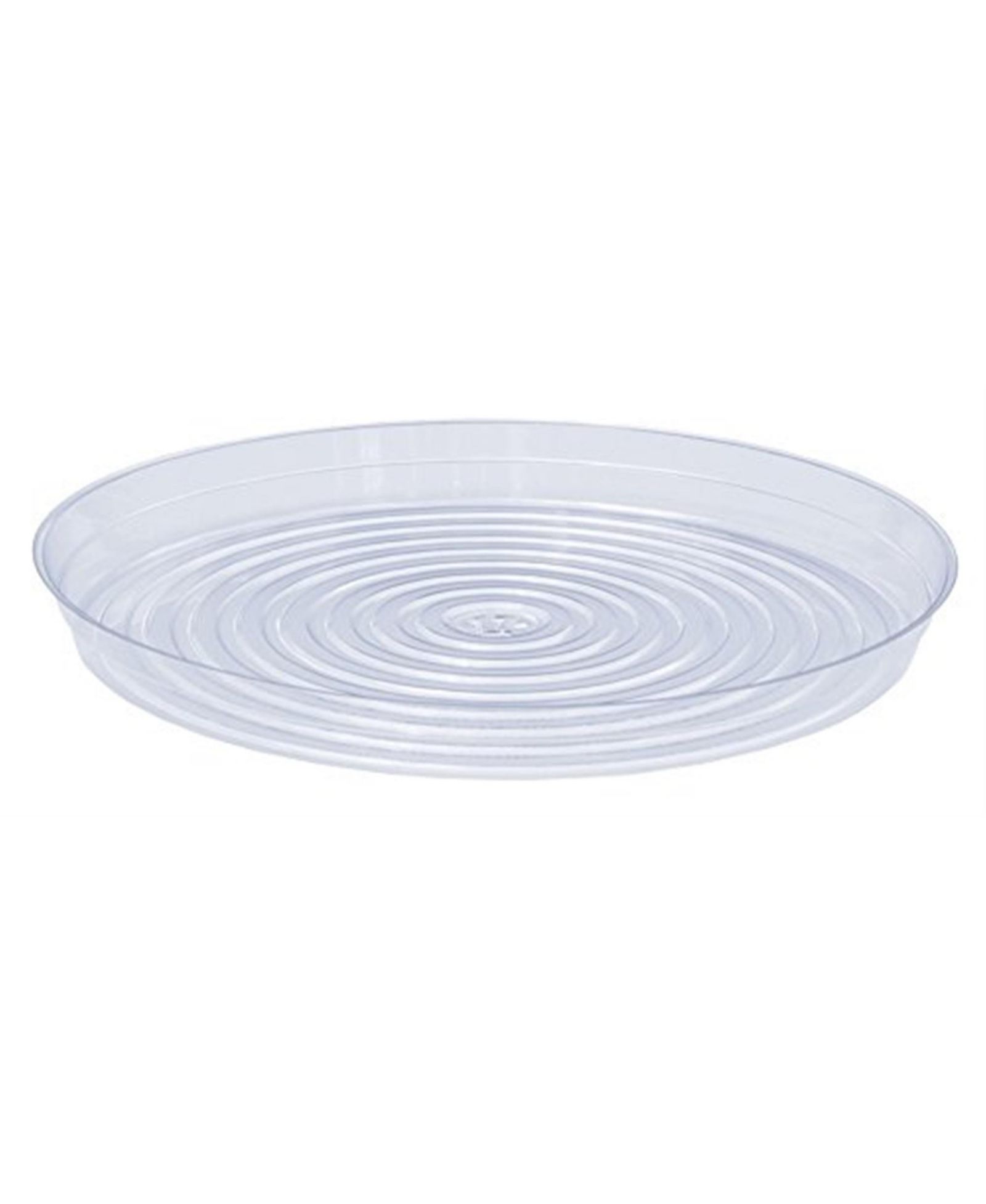 Круглое пластиковое блюдце для растений Curtis Wagner Plastics Clear 17in D