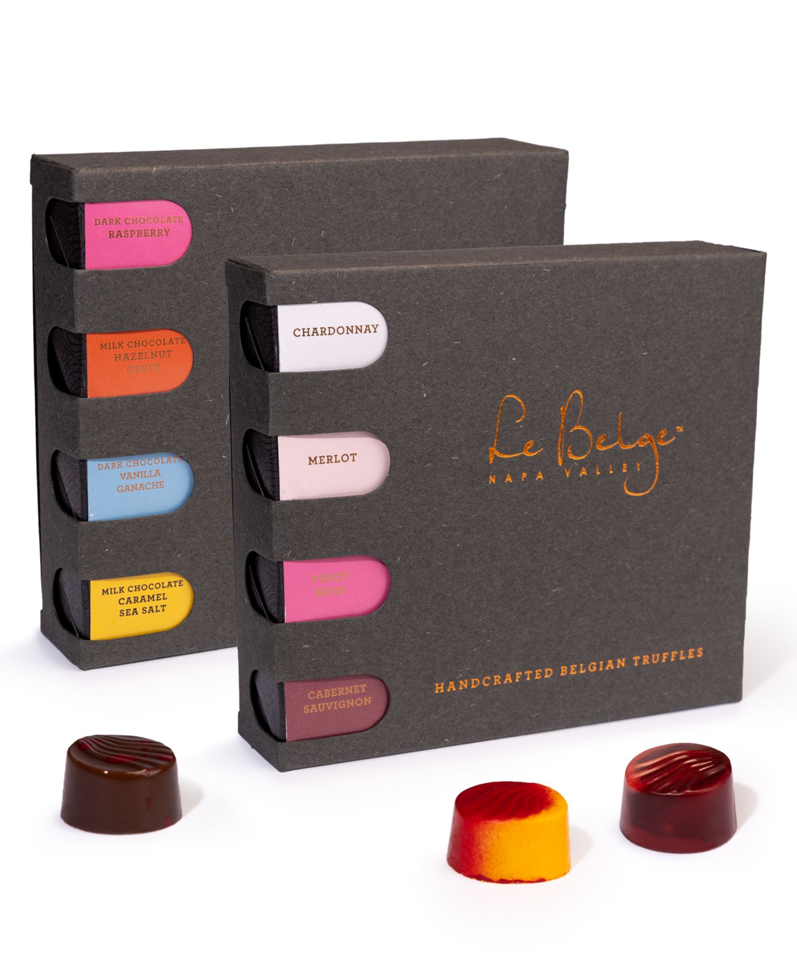 Набор шоколадных трюфелей Le Belge Chocolatier Classic and Wine Pearl, 32 штуки