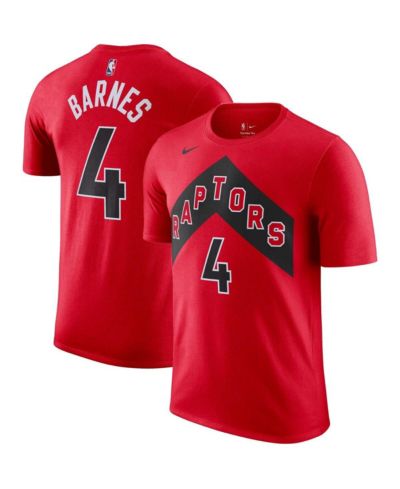 Мужская футболка Nike Scottie Barnes Red Toronto Raptors Icon 2022/23 Name and Number Performance