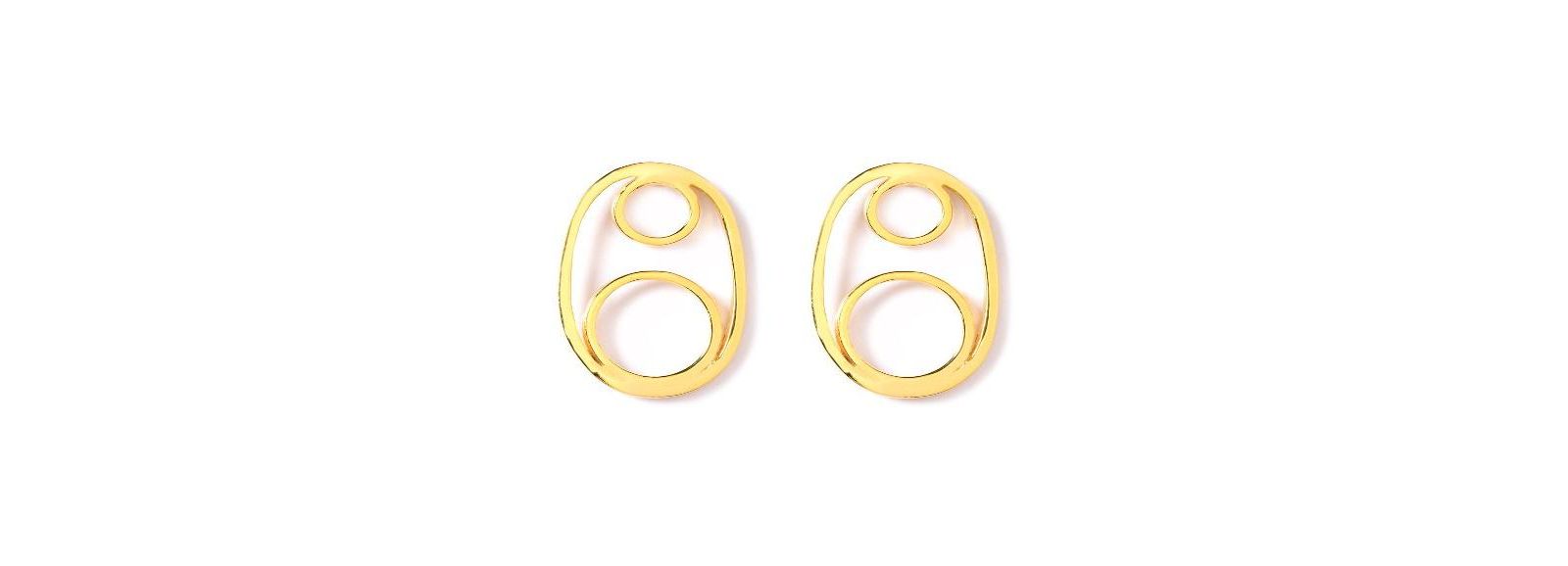 Серьги-гвоздики Nectar Nectar New York Serenity Oval Stud