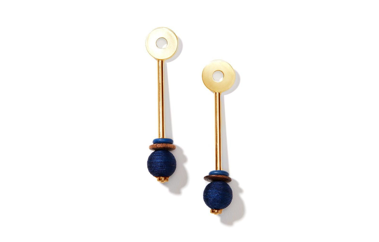 Серьги-подвески Nectar Nectar New York Navy Gemstone Drop