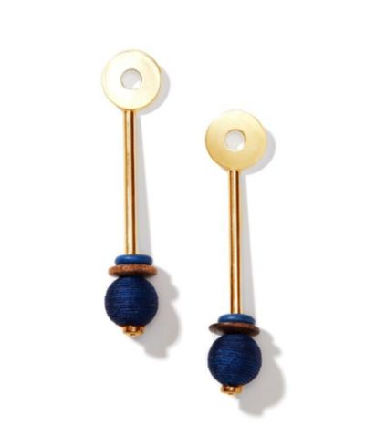 Серьги-подвески Nectar Nectar New York Navy Gemstone Drop