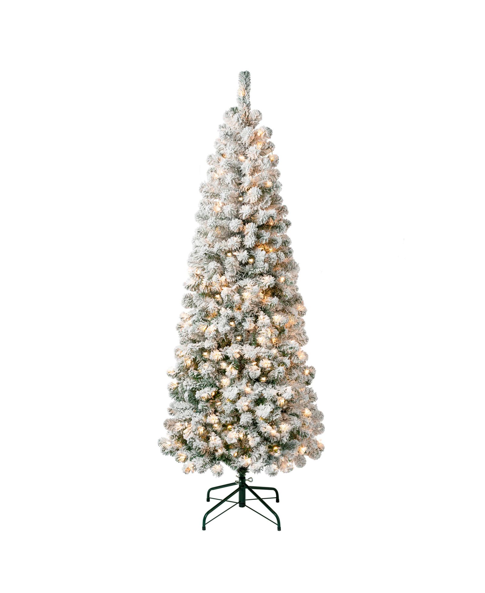 Елка National Tree Company First Traditions 6' Acacia Medium Flocked Tree with Clear Lights
