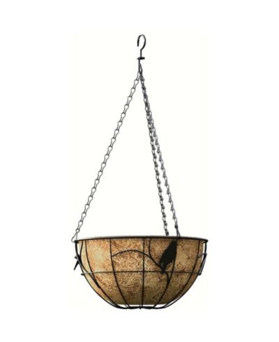 Подвесная корзина для птиц Panacea Coco Liner, черная, 14"