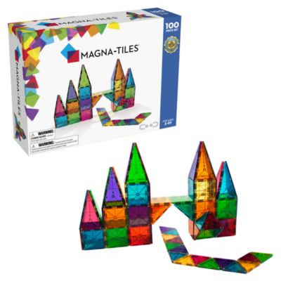 Magna-tiles Classic 100-Piece Magnetic Construction Set, Ages 3+