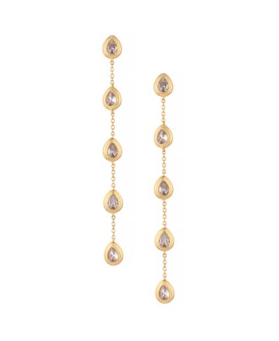 Серьги-капли ETTIKA Multi-Crystal с позолотой 18K Gold Plating