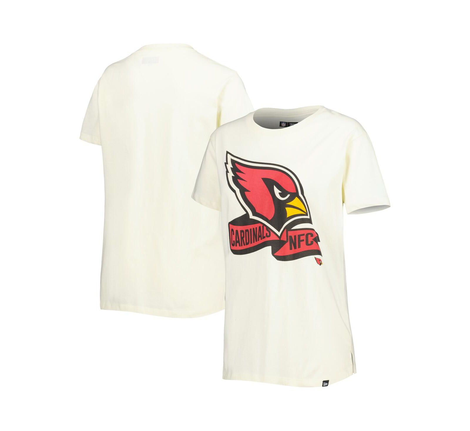 Women's New Era Cream Arizona Cardinals Chrome Sideline T-shirt