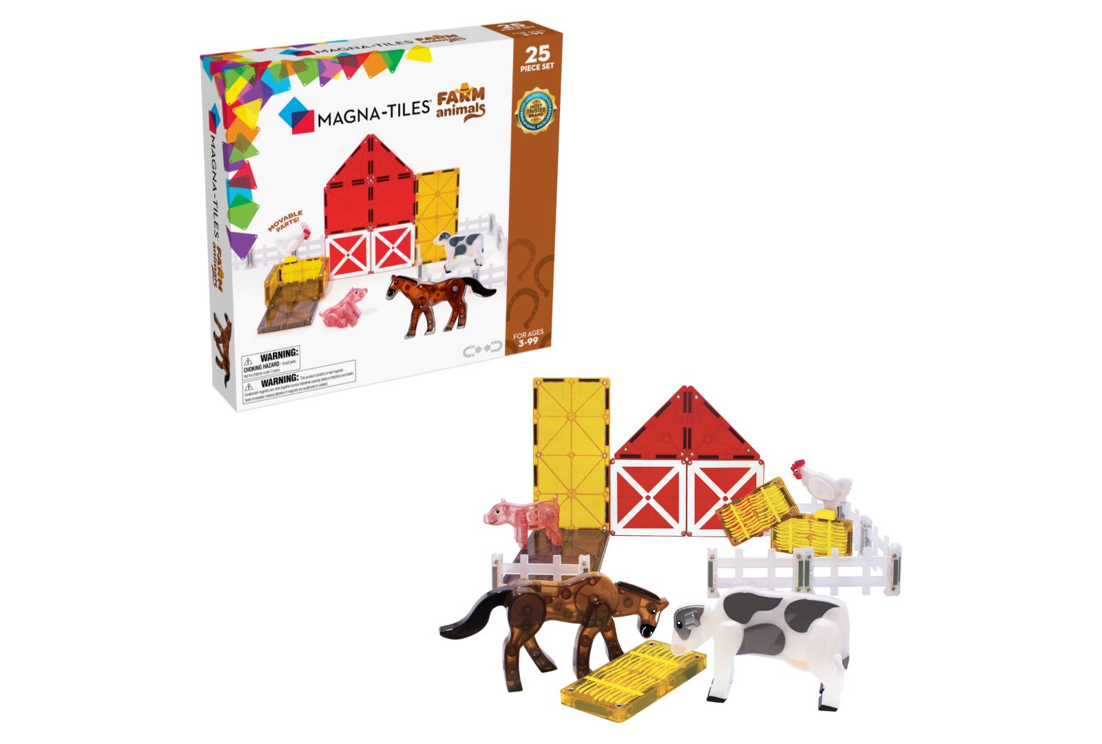 Magna-tiles Farm Animals Farm 25-Piece Building Set, Ages 3+