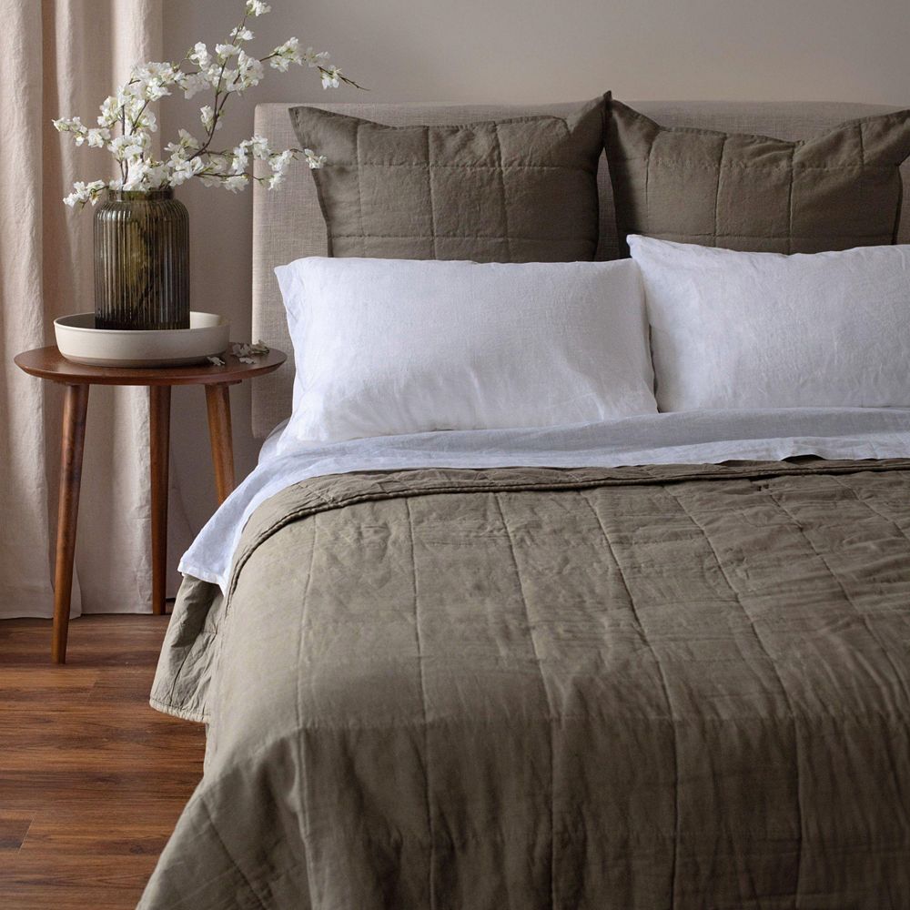 BOKSER HOME French Linen Box Stitch Quilt