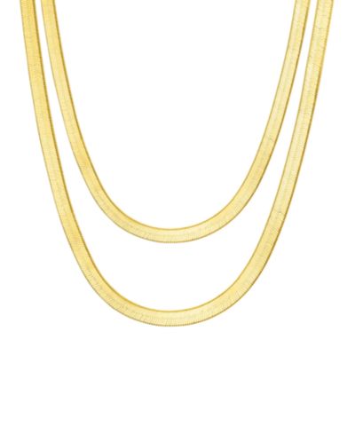 BEN ONI Maelle 2 Pieces Herringbone Necklace Set