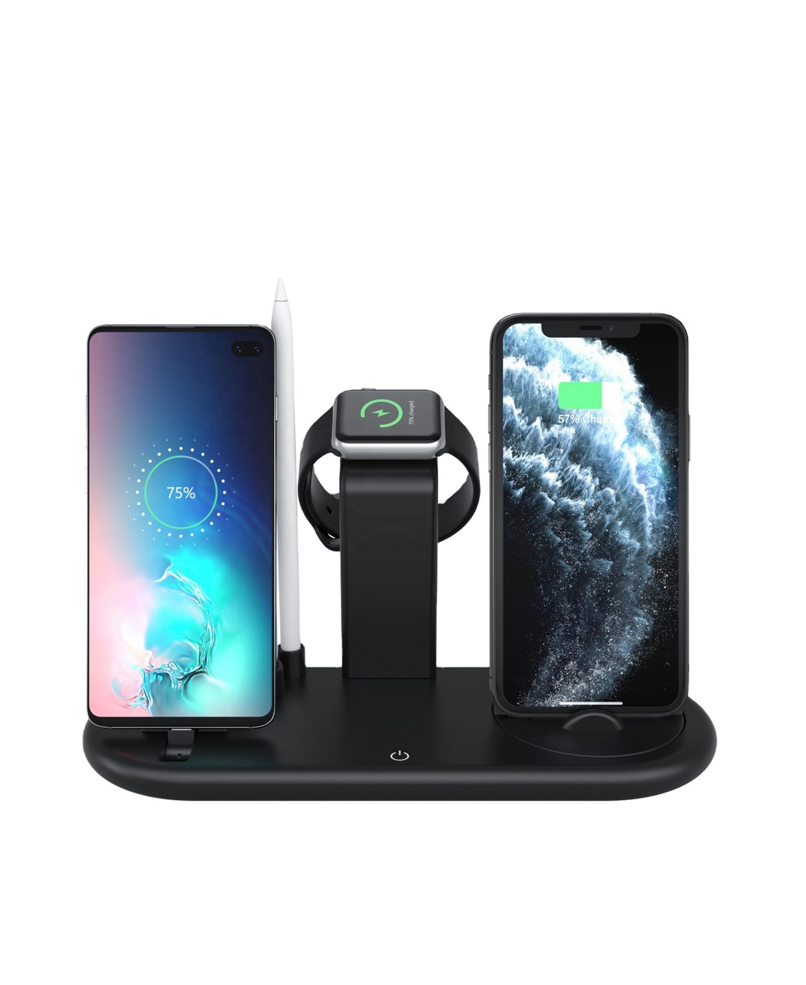 Trexonic 7-in-1 Wireless Qi Charging Station [Compatible with Apple Watch, AirPods, Apple Pencil]