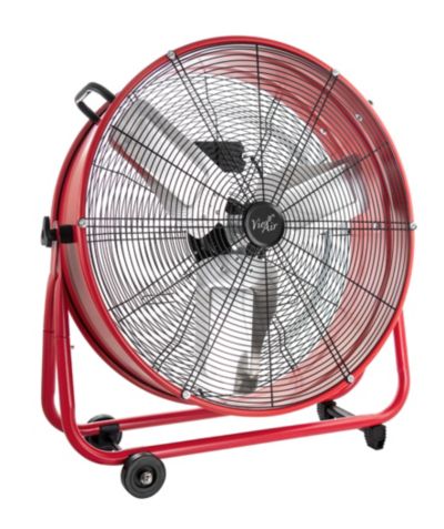 Vie Air Промышленный напольный барабанный вентилятор 24 Inch, красный