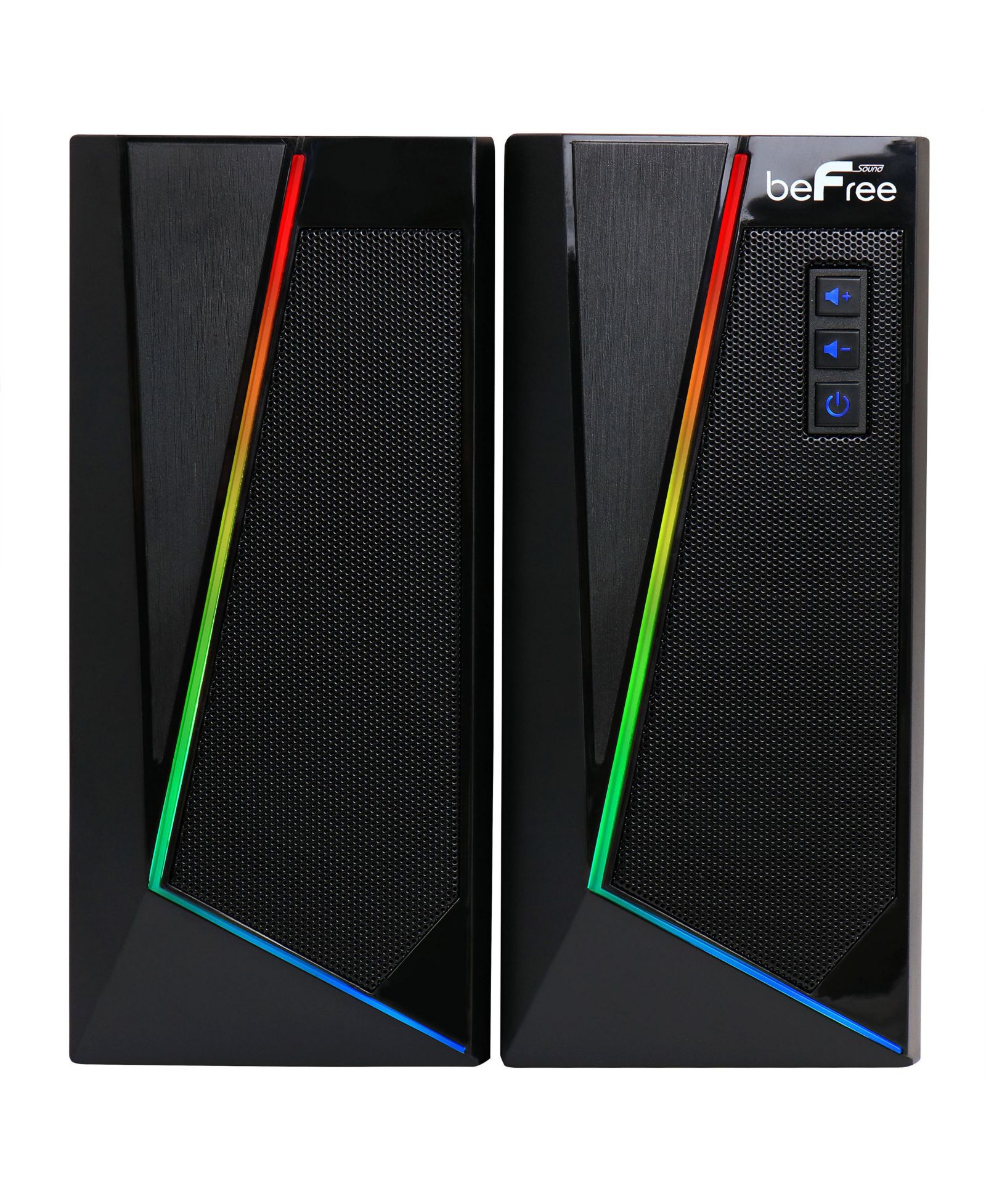 Befree Sound 2.0 LED RGB Lights Wired Computer Gaming Speakers