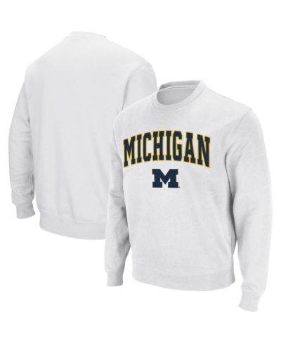 Colosseum Men's Michigan Wolverines Arch & Logo Crew Neck Sweatshirt