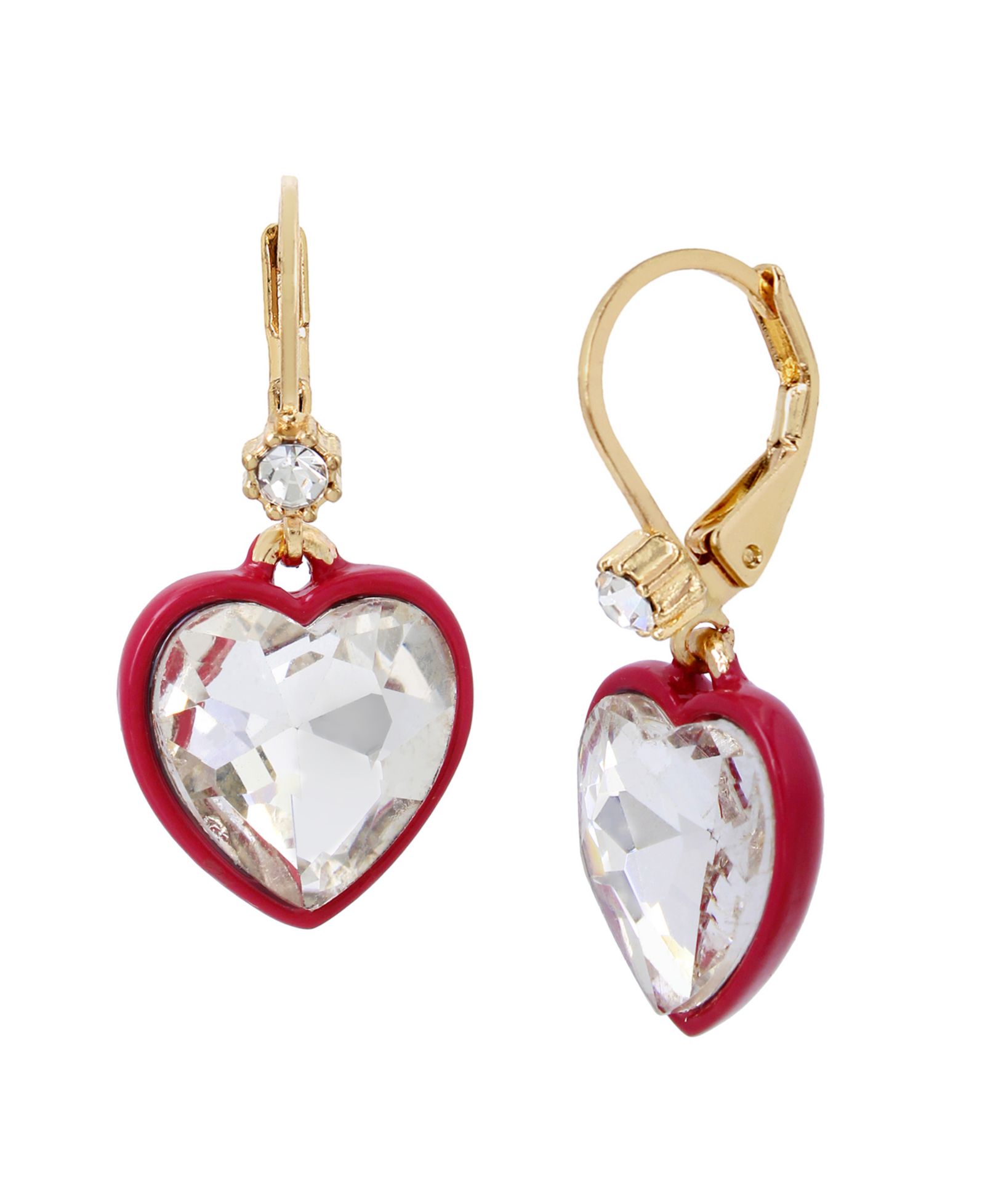 Серьги Betsey Johnson Heart Drop