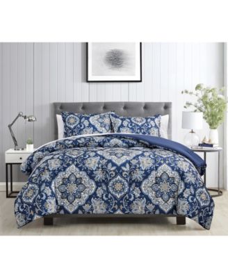 Macy's Classic Damask 3-Pc. Comforter Set