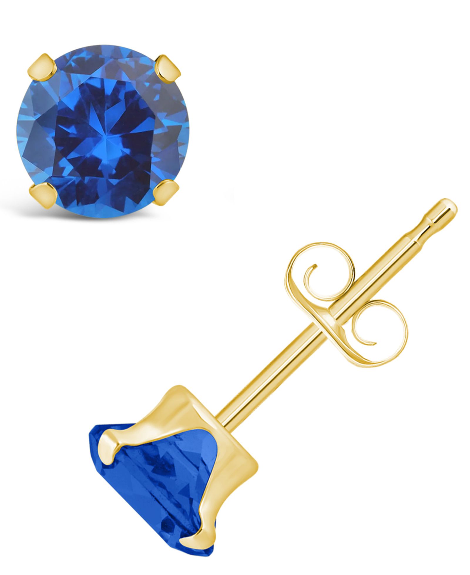 Macy's Gemstone Stud Earrings in 10k Yellow Gold