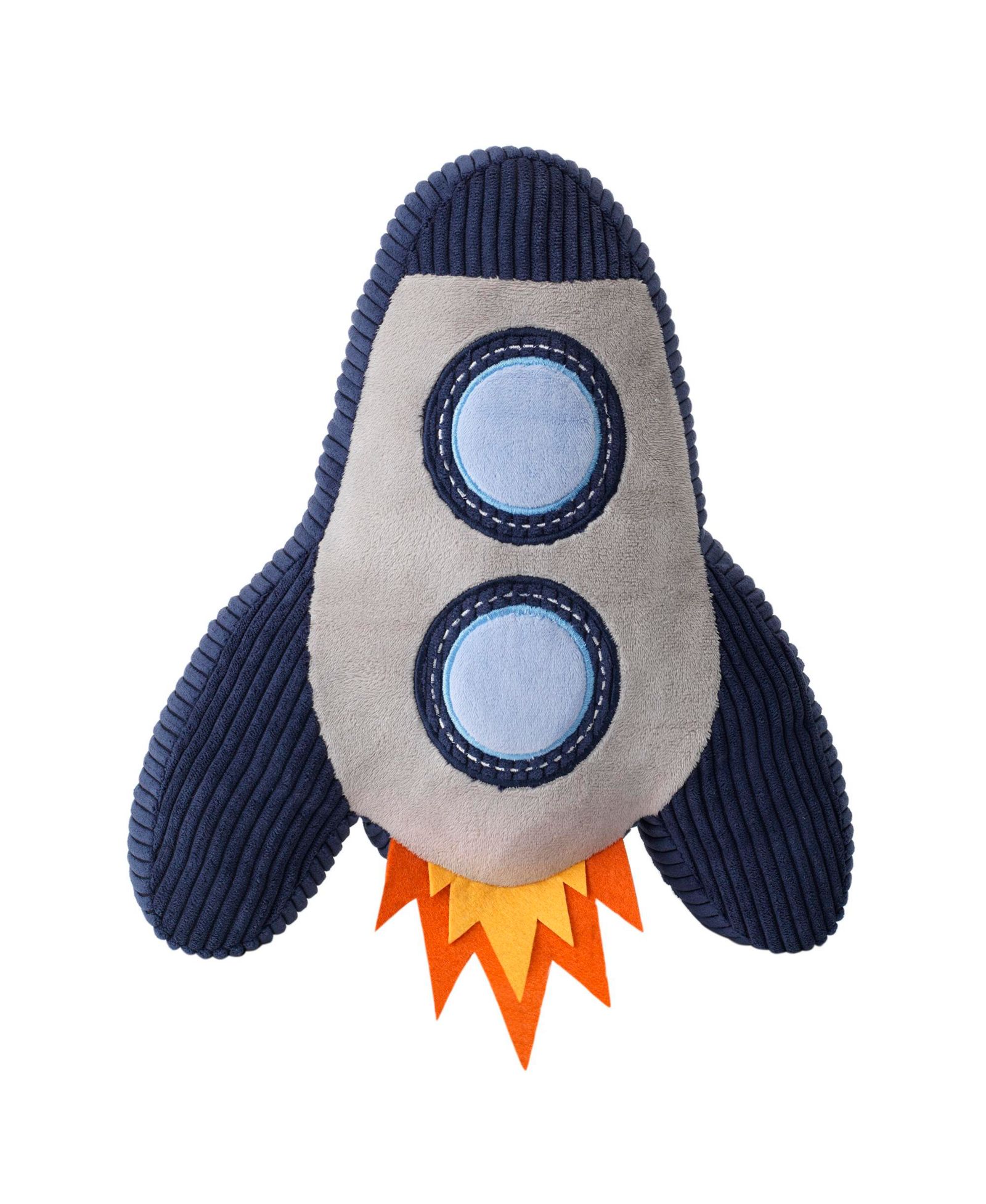 Lambs & Ivy Rocket Ship 13" Ribbed Decorative Pillow Plush, 1-Piece