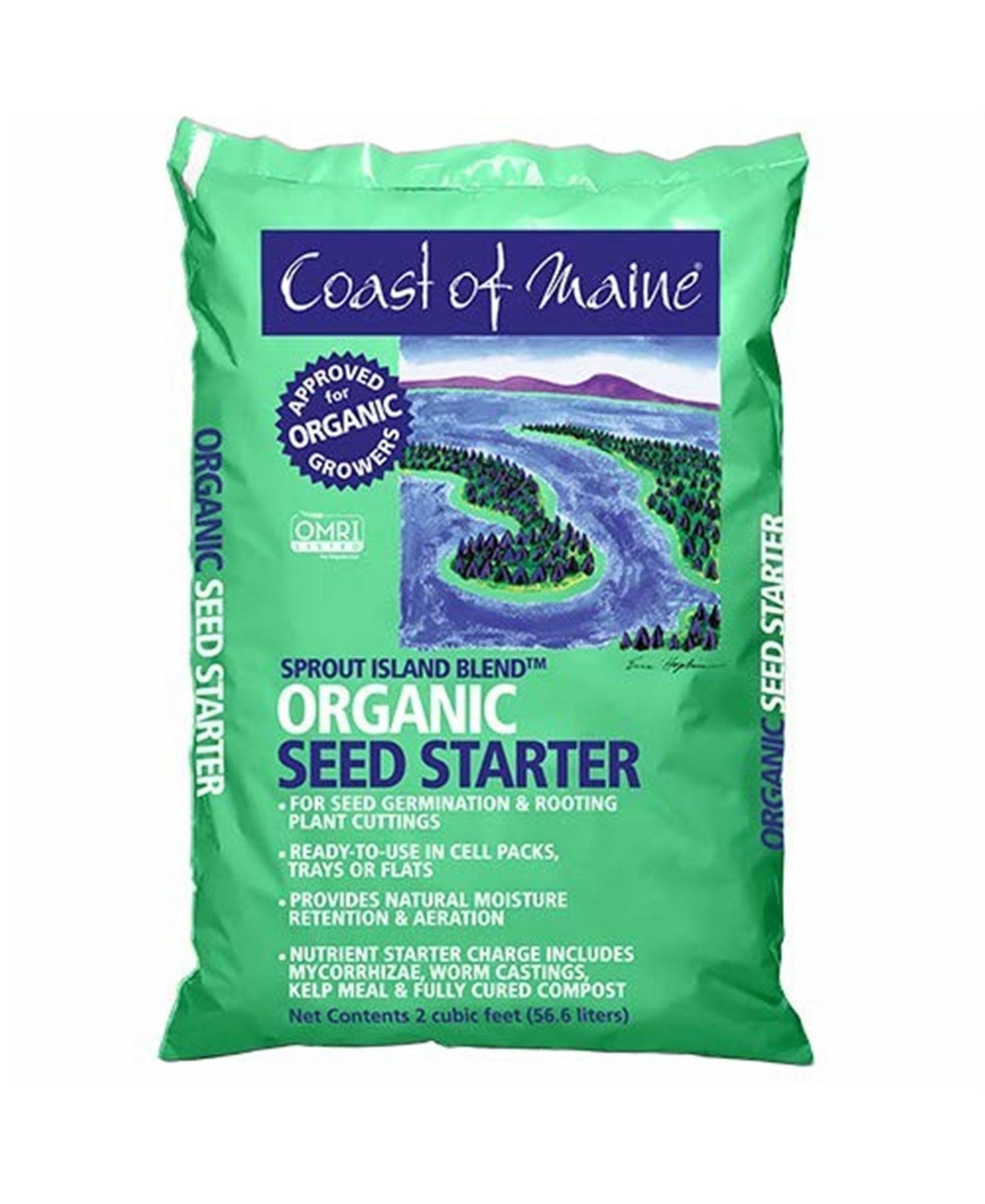 Органический грунт для рассады Coast of Maine Sprout Island, 2 cu ft