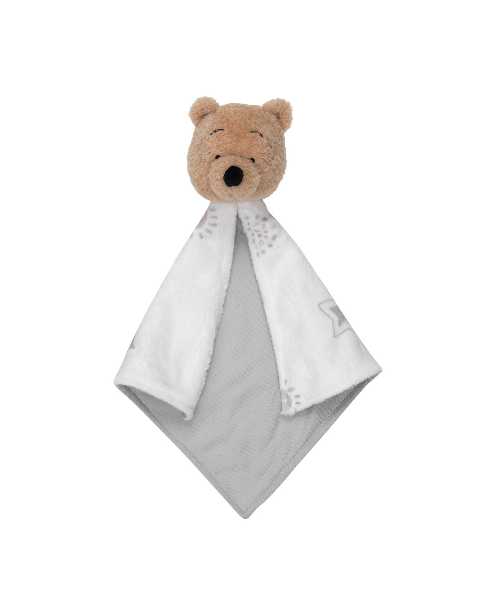 Lambs & Ivy Disney Baby WINNIE THE POOH Lovey White/Gray Security Blanket