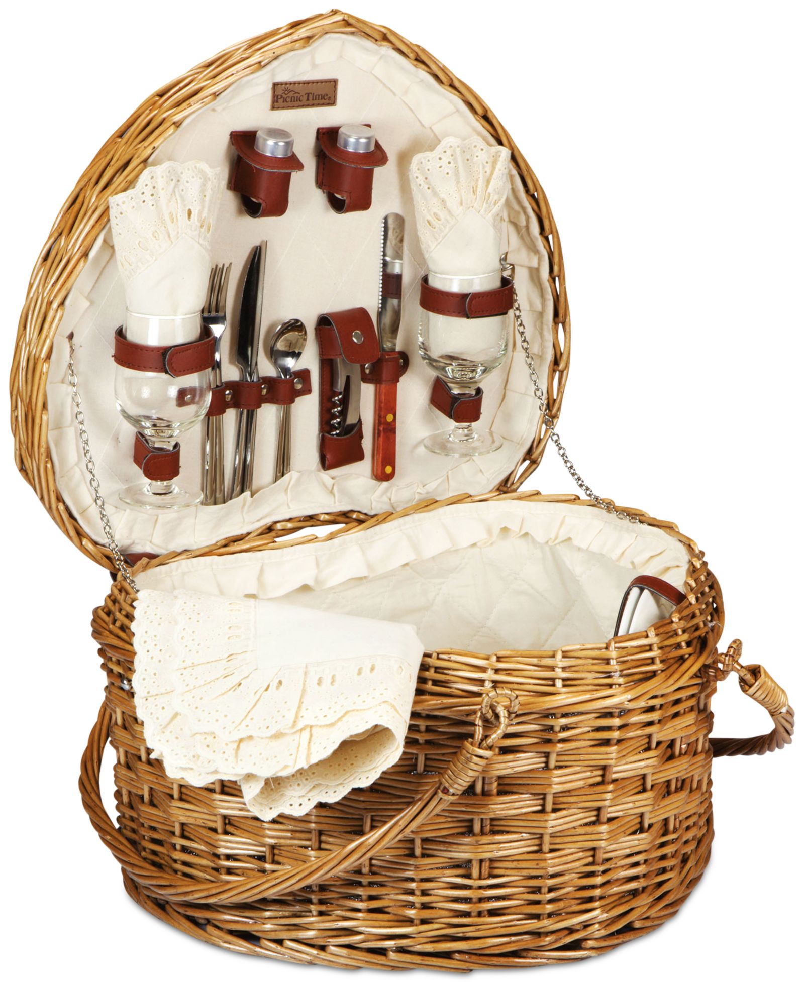 Picnic Time Heart Picnic Basket