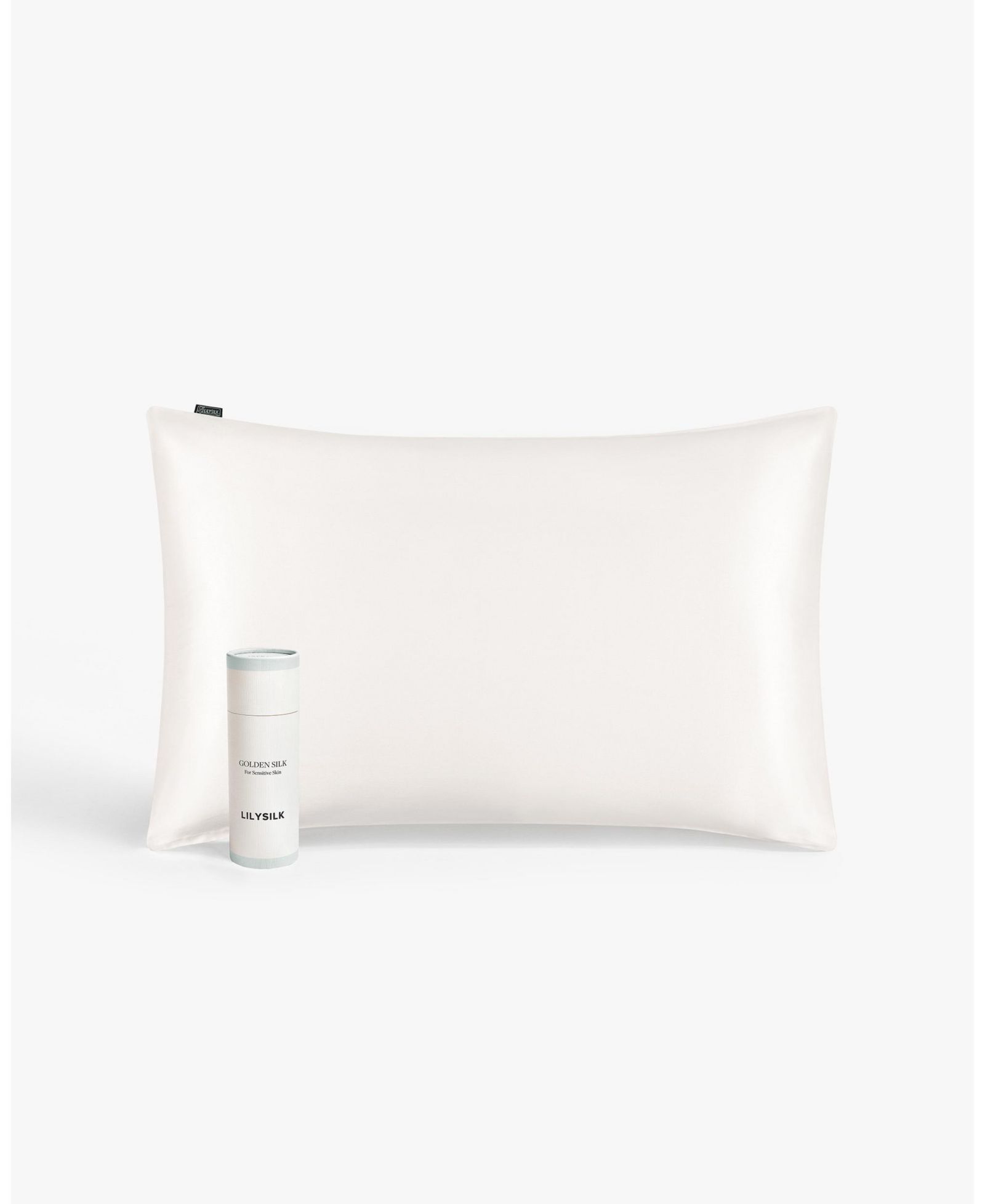 LILYSILK White 100% Pure Mulberry Silk Pillowcase, King