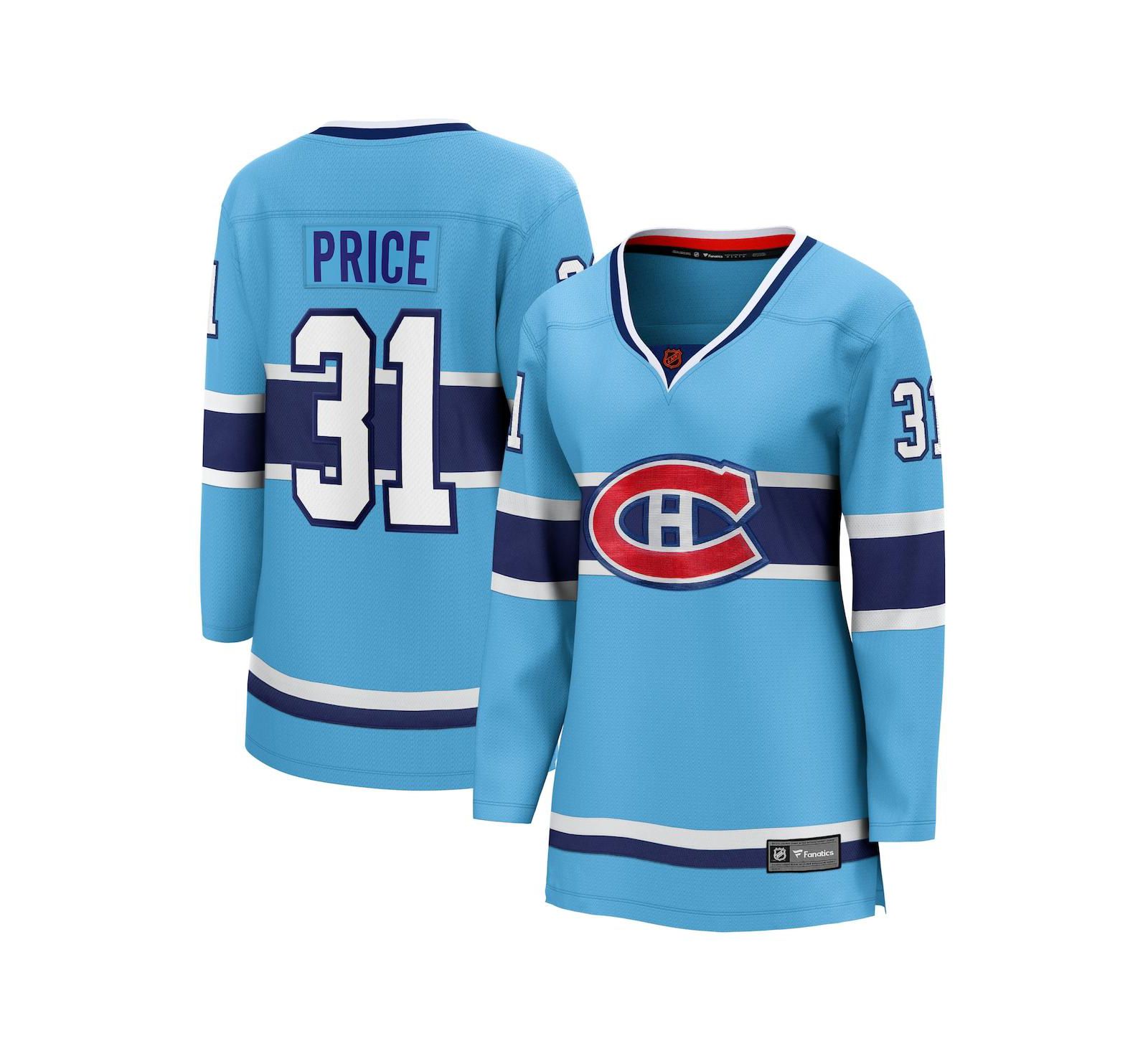 Women's Fanatics Carey Price Light Blue Montreal Canadiens Special Edition 2.0 Breakaway Player Jersey