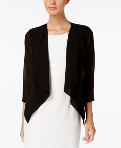 Calvin Klein Lightweight Illusion Sleeve Draped Cardigan