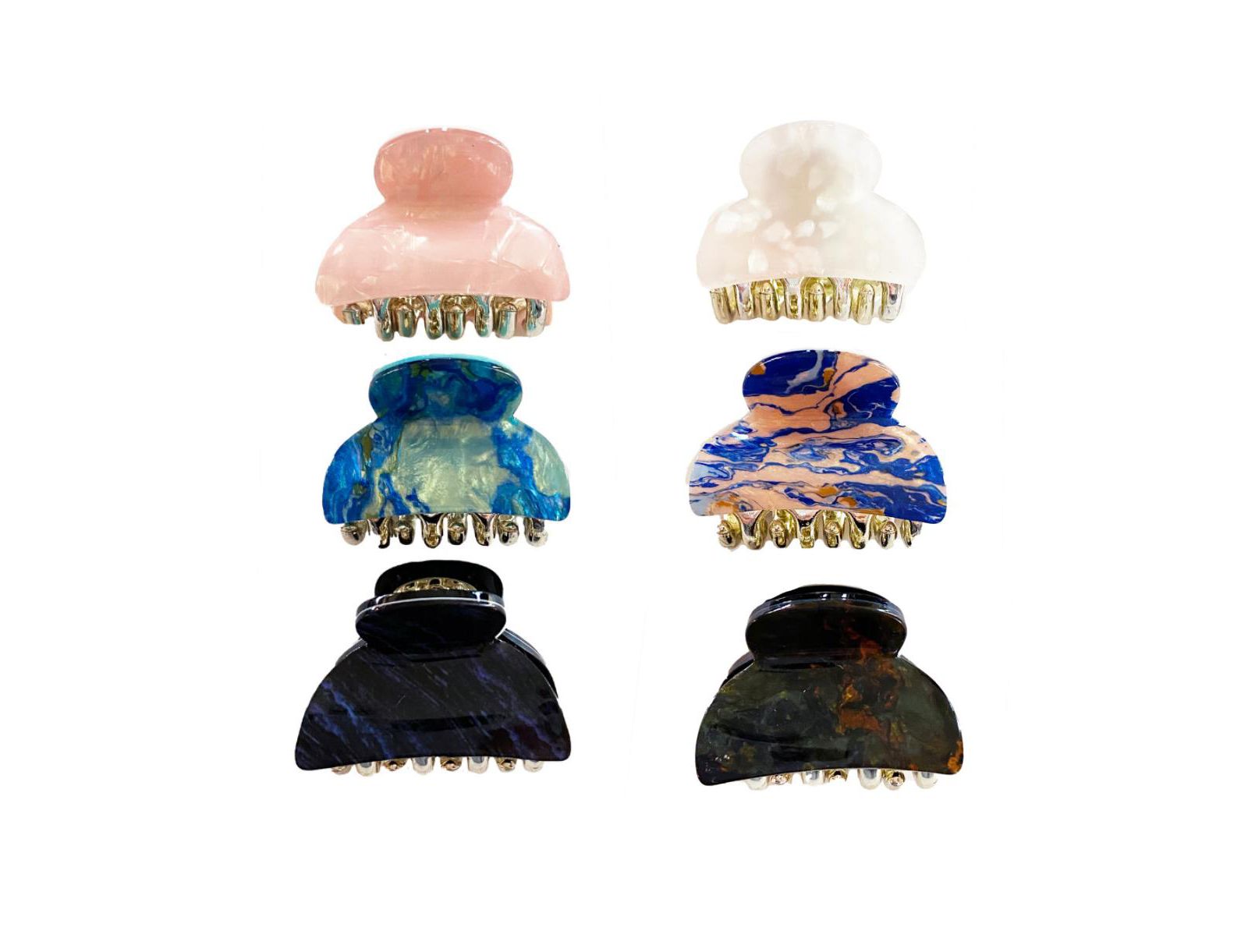 Claw Clip Set of 6 - Retro