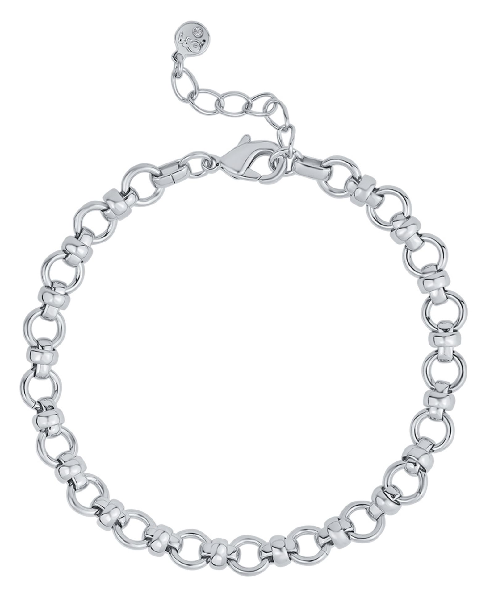 And Now This Fine Silver-Plated or 18K Gold-Plated Circle Link Bracelet