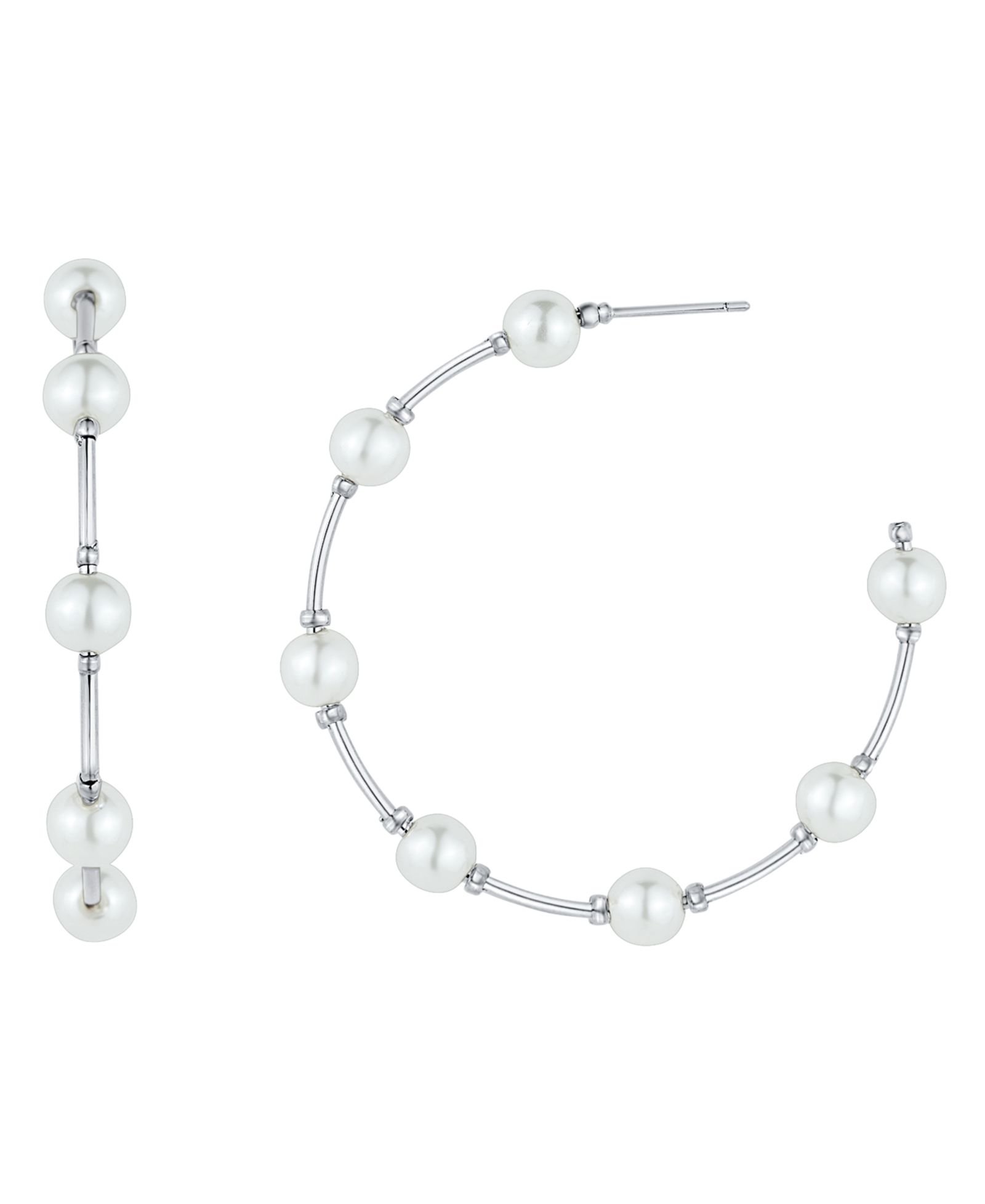 Серьги-кольца And Now This Imitation Pearl C Hoop