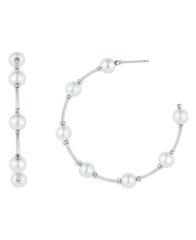 Серьги-кольца And Now This Imitation Pearl C Hoop