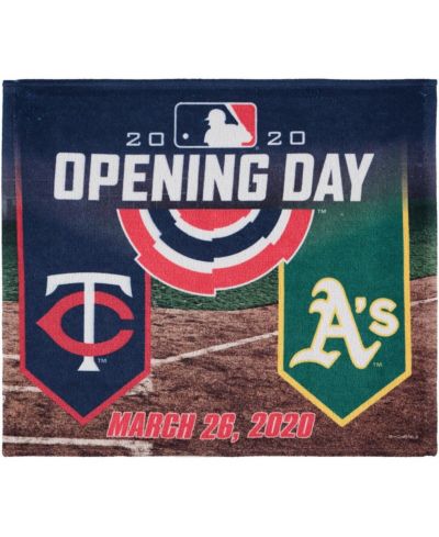 Полотенце для болельщиков Wincraft Oakland Athletics vs. Minnesota Twins 15" x 18" 2020 Opening Day Rally Towel