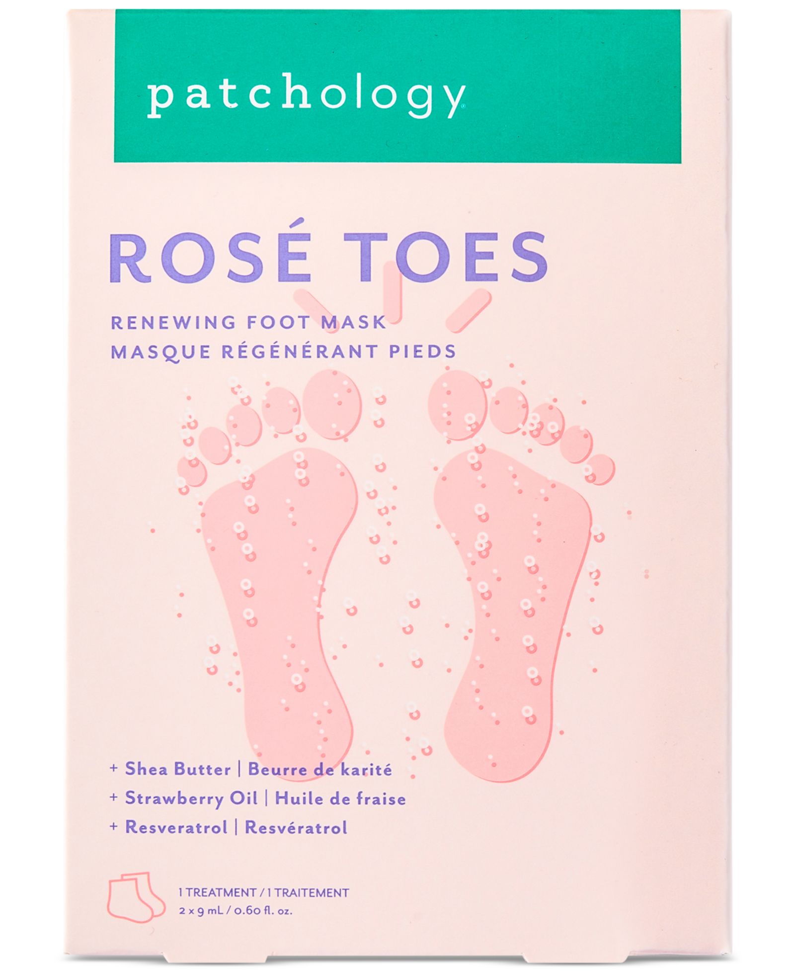 Маска для ног Patchology Rosé Toes Renewing