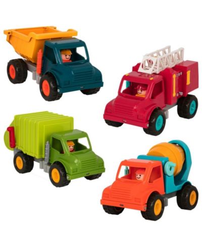 Battat We Do The Work Moving Parts Truck Set, 4-Piece Set