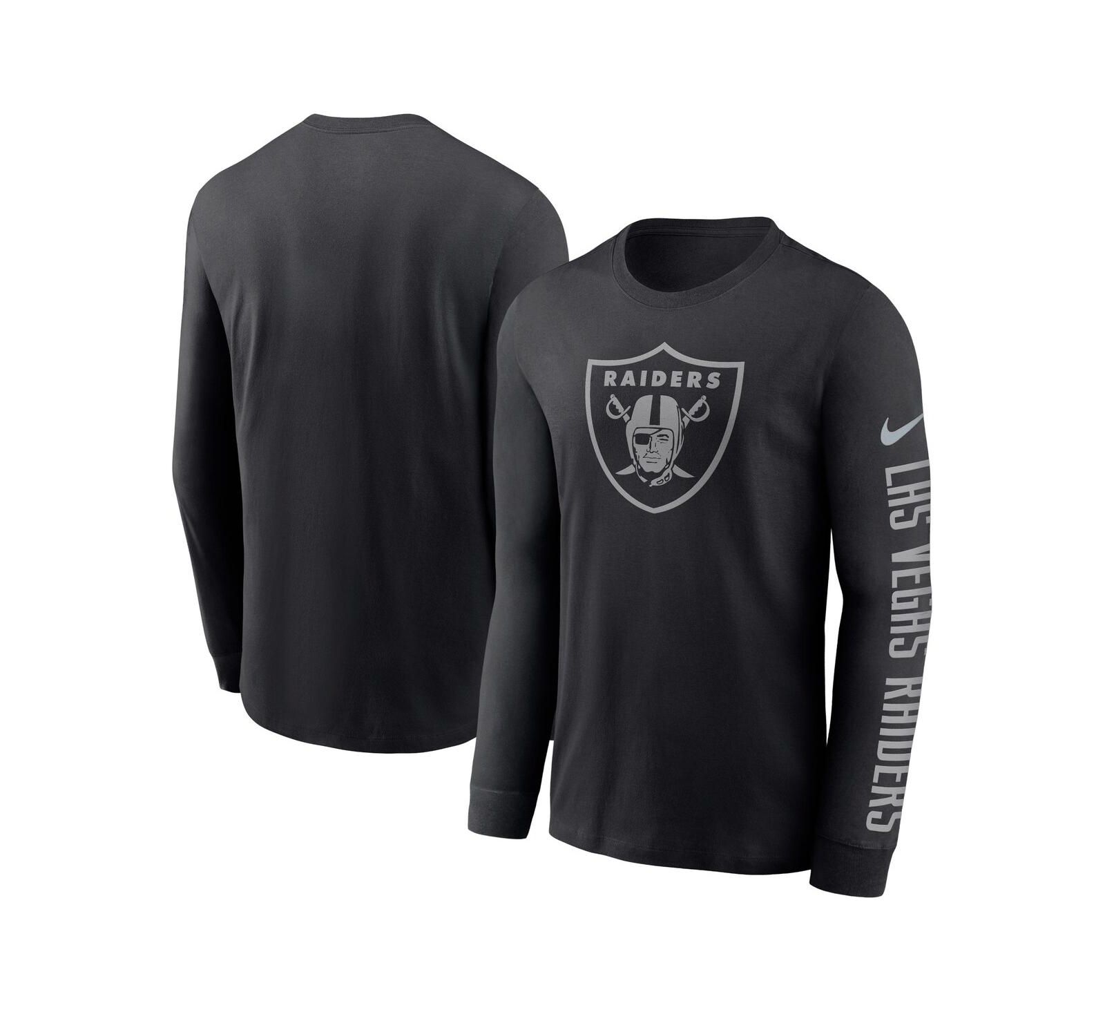 Men's Nike Black Las Vegas Raiders RFLCTV Name and Logo T-shirt