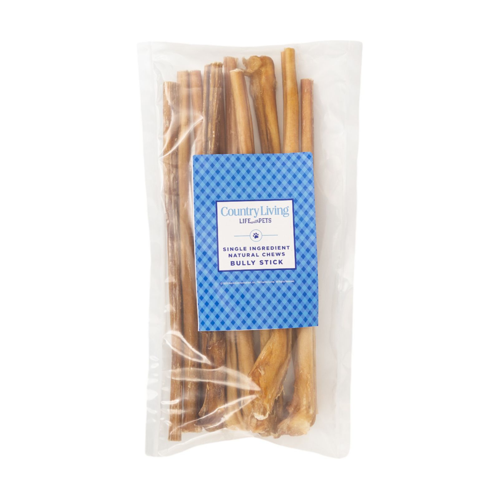 Country Living 12-Inch Standard Bully Sticks (10-Pack) - All-Natural, High-Protein, Low-Odor Dog Treats